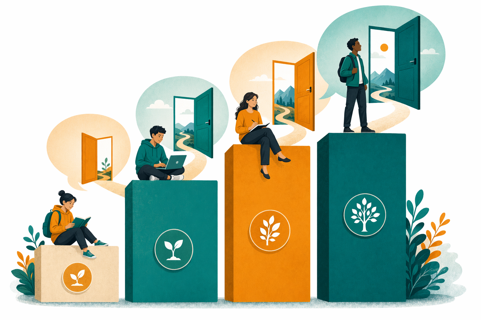 Illustration for English levels explained, beginner to advanced